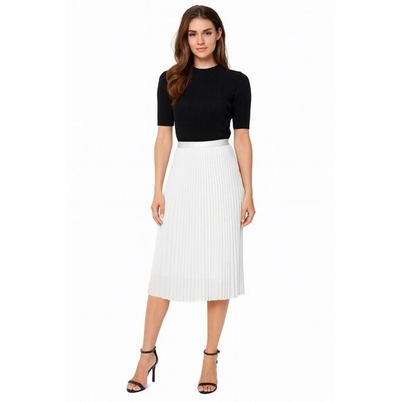 Grace Elements Size S Pleated Pull On Skirt White - Flowy & Fabulous Twirling - Picture 4 of 11